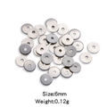 6mm silver 18K stainless steel flat spacer beads for DIY jewelry making 0.12g - Silver (6mm)