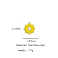 Ciondolo margherita gialla in acciaio inossidabile da 21,5 mm per 19,5 mm - Pezzo Singolo / Giallo