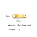 Connettore rettangolare in acciaio inossidabile dorato 30mm per gioielli fai-da-te - 30MM / Oro (5*30)