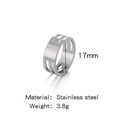 Minimalist silver stainless steel jump ring opener tool with 17mm inner diameter - Single Piece (304 Stainless Steel) / HP0044S01 (17mm Diameter)