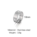 Silver stainless steel 3.8g wide open ring jewelry making tool with 18mm diameter - Single Piece (304 Stainless Steel) / HP0044S02 (18mm Diameter)