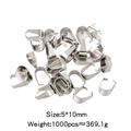 Bélières en acier inoxydable argenté 5x10mm pour création de bijoux lot de 1000pcs - 5*10mm / Argent