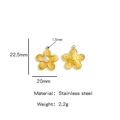 18K gold plated stainless steel flower charm with pearl detail for DIY jewelry making - Radial Brushed Flower (HP0036G15)