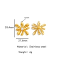 18K gold plated stainless steel flower pendant with imitation pearl for jewelry making - Stretching Petals Shape (HP0037G16)