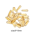 Étiquette ovale dorée 3x10mm en acier inoxydable avec gravure pour bijoux DIY - Étiquette Ovale Longue (HP0019G02) / Or