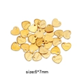 Pendentifs cœur en acier inoxydable doré de 6x7mm pour la création de bijoux DIY - Étiquette Cœur (HP0019G07) / Or