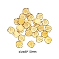 Pendentifs cœurs en acier inoxydable doré 316L pour accessoires bijoux DIY, taille 8x10mm - Étiquette Cœur (HP0019G09) / Or