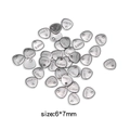 Mini pendentifs en acier inoxydable argenté 6x7mm avec gravure S.steel pour bijoux - Étiquette Triangulaire (HP0019S05) / Argent