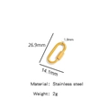Polished gold stainless steel oval screw clasp connector for DIY jewelry making - Oval Screw Clasp Style (HP0034G05) / 1 Piece / Gold