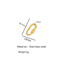 Gold stainless steel oval connector clasp for DIY jewelry making 26.7x14mm size - Carabiner Jewelry Part (HP0034G07) / 1 Piece / Gold