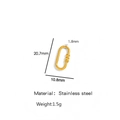 Golden stainless steel heart-shaped carabiner jewelry connector with screw gate - Carabiner Pendant Link (HP0034G15) / 1 Piece / Gold