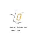 Golden stainless steel rectangle screw lock link connector for DIY jewelry crafts - Rectangle Screw Connector (HP0034G11) / 1 Piece / Gold