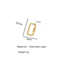 Golden stainless steel rectangle screw clasp for DIY jewelry making 25x14mm - Rectangular Screw Clasp (HP0034G12) / 1 Piece / Gold