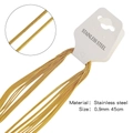 Goldene 0,9mm Schlangenkette aus Edelstahl im 12er-Pack mit 45cm Länge für Schmuck - 0.9mm Runde Schlangenkette (HSC14G12)