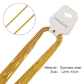 12er-Pack 1,2mm goldene Schlangenkette aus Edelstahl, 45cm Länge für Schmuckherstellung - 1.2mm Runde Schlangenkette (HSC15G12)
