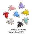 Acht Mini-Oktopus-Emaille-Anhänger in bunten Sets für DIY-Halsketten-Bastelarbeiten - Oktopus-Stil (HP0054G05)