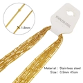 Catena 45cm in acciaio inossidabile dorato 0.9mm con perle 1.8mm per gioielli - Catena a Serpente Tonda con Perline Distanziatrici (HSC07G12)