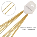 Catena dorata in acciaio inossidabile per gioielli DIY 1,6mm larghezza 45cm lunghezza - Catena a Croce 04 (HSC09G12)