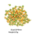 6mm green emerald birthstone crystal pendant with gold stainless steel base for DIY jewelry - Single Piece / Gold Green
