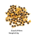 Black crystal birthstone charm in 6mm gold plated stainless steel for jewelry DIY - Single Piece / Gold Black