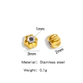 Golden stainless steel pumpkin flower spacer bead 3mm for DIY jewelry making - Pumpkin Style (HP0058G01) / 3mm / Gold