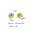 4mm gold stainless steel pumpkin spacer bead for DIY jewelry making accessories - Pumpkin Style (HP0058G02) / 4mm / Gold