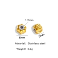 Golden stainless steel pumpkin beads for jewelry making 6x5mm DIY accessories - Pumpkin Style (HP0058G03) / 5mm / Gold