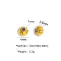 Golden stainless steel pumpkin beads 4mm with 1mm hole for DIY jewelry making - Lantern Style (HP0058G06) / 4mm / Gold