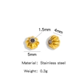 Golden stainless steel hollow pumpkin spacer beads for DIY jewelry, 5mm diameter - Lantern Style (HP0058G07) / 5mm / Gold