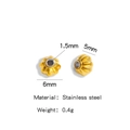 Golden pumpkin shaped stainless steel beads 6mm for DIY jewelry making accessories - Lantern Style (HP0058G08) / 6mm / Gold