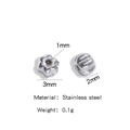 3mm silver stainless steel pumpkin spacer bead for DIY jewelry making 1mm hole - Pumpkin Style (HP0058S01) / 3mm / Silver