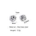 Silver stainless steel 4mm pumpkin spacer beads for DIY jewelry making and crafts - Pumpkin Style (HP0058S02) / 4mm / Silver