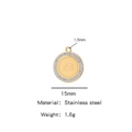 18K gold plated stainless steel Cancer zodiac pendant with sparkling crystal rhinestones - Cancer / Gold