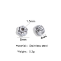 Silver stainless steel pumpkin bead spacer with floral design for DIY jewelry making - Pumpkin Style (HP0058S03) / 5mm / Silver