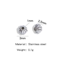 Silver stainless steel pumpkin spacer beads 3mm diameter for DIY jewelry making - Lantern Style (HP0058S05) / 3mm / Silver