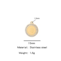 Pendentif Vierge en acier inoxydable plaqué or 18K avec cristaux étincelants - Vierge / Or