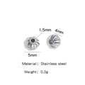 5mm silver stainless steel pumpkin lantern spacer beads with vertical stripe texture - Lantern Style (HP0058S07) / 5mm / Silver