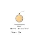 Pendentif Verseau en acier inoxydable plaqué or 18 carats avec cristaux scintillants - Verseau / Or