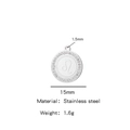 Pendentif Lion en acier inoxydable plaqué or 18K avec cristaux brillants - Lion / Argent