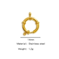14mm goldener Edelstahl-Federringverschluss für DIY Schmuckherstellung Zubehör - 10mm / Gold