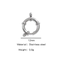 Polierter 12mm Edelstahl Federringverschluss in Silber für DIY Schmuckherstellung - 10mm / Silber