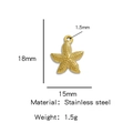 Gold stainless steel starfish pendant charm with textured surface and 1.5g weight - Gold (Starfish Shape)(HP0053G08)