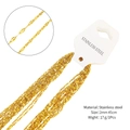 Golden stainless steel lip chain, 2mm width and 45cm length for DIY jewelry making - 2mm x 45cm / Gold