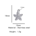 Silver starfish pendant in stainless steel measuring 18mm by 15mm with dimensions - Silver (Starfish Shape)(HP0053S08)