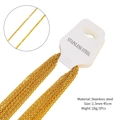 Golden 1.3mm stainless steel O-chain necklace 45cm length for DIY jewelry making - Gold 1.3MM Width + 45CM