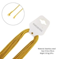 Golden stainless steel snake chain necklace with 0.9cm width on display card - 0.9MM Wide + 50CM / Gold