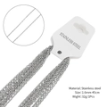 1.6mm silver stainless steel cable chain for jewelry making, 45cm length DIY necklace - Steel 1.3MM Width + 45CM