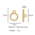 Goldener Edelstahl Knebelverschluss mit Biene für DIY Schmuck inklusive Maßeingaben - Gold Rebe (HP0088G04)