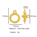 Fermoir à bascule abeille en acier inoxydable doré pour création de bijoux - Or Abeille (HP0088G05)