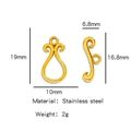 Fermoir OT Cupidon abeille en acier inoxydable doré pour la fabrication de bijoux DIY - Or Miroir Magique (HP0088G08)